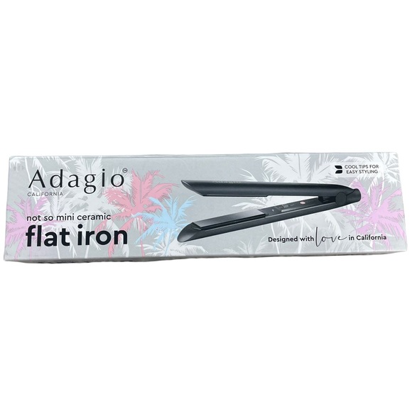 Adagio not so mini black hair straightener new in box - Picture 1 of 6